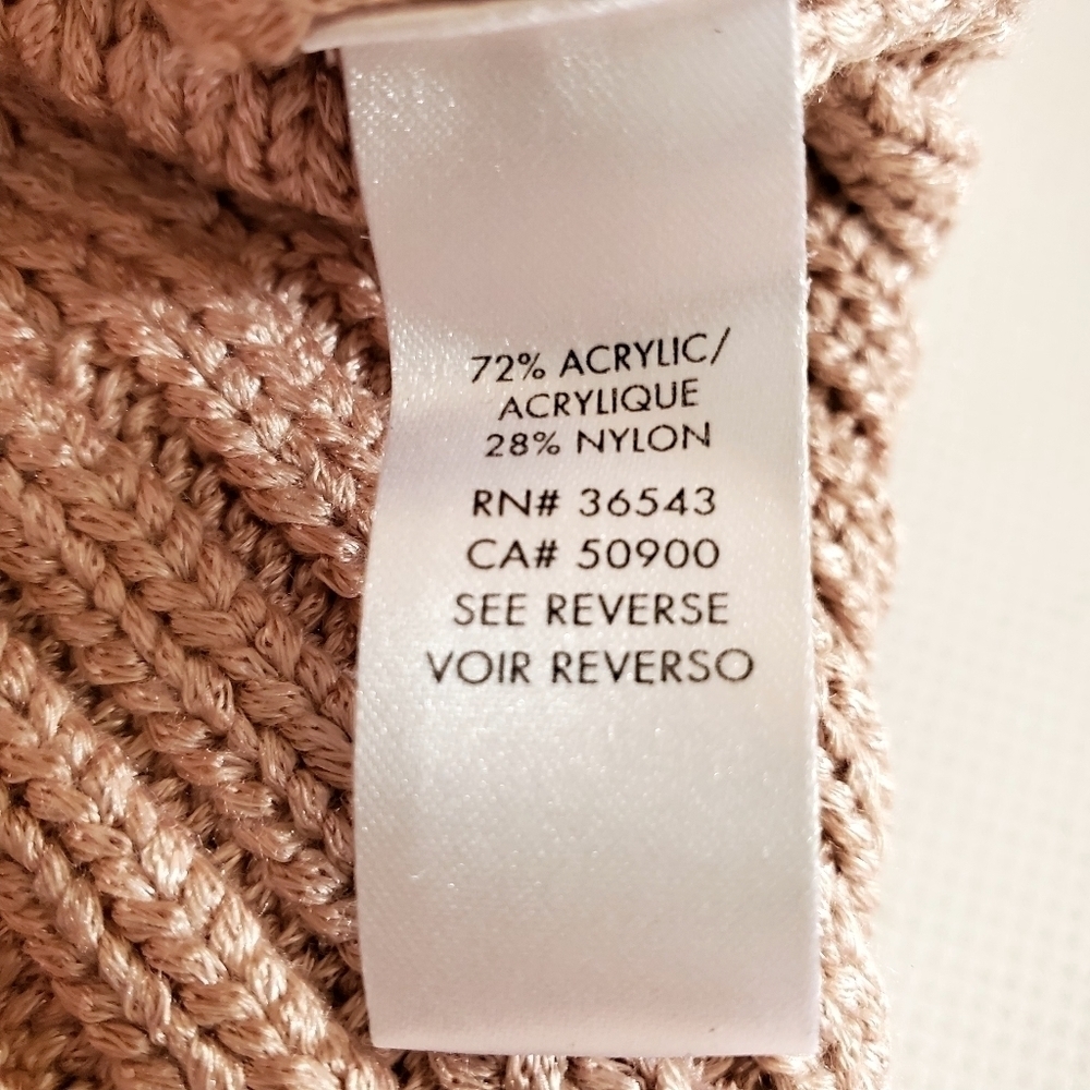 Calvin Klein Knit Long Sleeve Sweater Blush Size M - Picture 4 of 10